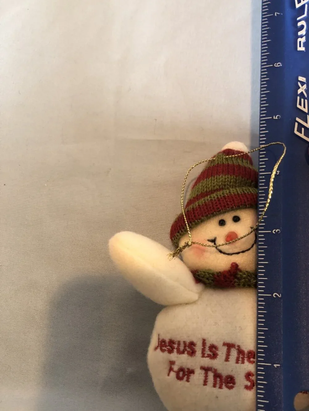 Jesus is the Reason for the Season Plush Snowman Christmas Ornament #F28